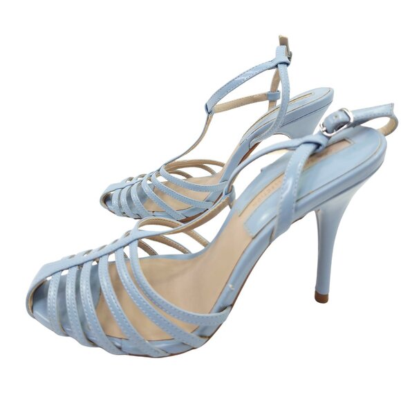 Zara Basic Collection Women's Baby Blue Strapped Heels - Picture 4 of 8